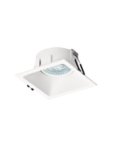 Luminária embutida quadrada Comfort GU10 branco mate 9,2 cm