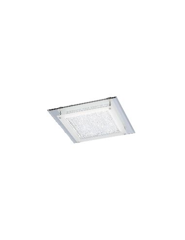 Plafón LED Crystal Mirror cromo mediano 36cm 4000K