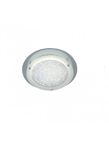 Plafón LED Crystal Mirror redondo cromo 12W 28cm 4000K