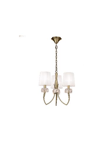 Lámpara colgante Loewe 3 Luces E14 50cm Ø