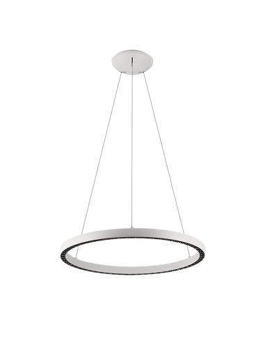 RUIMAR Candeeiro suspenso LED redondo 40+15W 3000K 62,8cm Ø branco