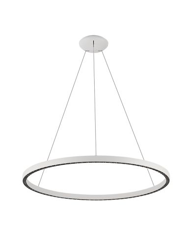 RUIMAR Candeeiro suspenso LED redondo 60+20W 3000K 92,8cm Ø branco