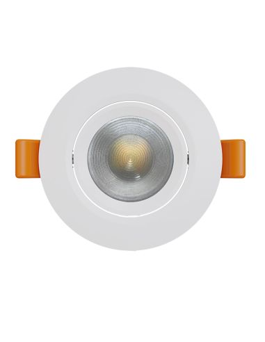 PANAMA Downlight LED encastrable dimmable 3000K-4000K-6500K blanc 6W 8,6cm Ø blanc