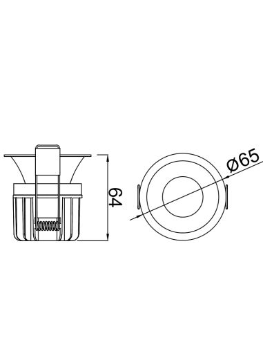 Downlight LED empotrable circular Philips Ledinaire 12W - DN070B