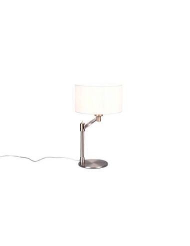 Cassio Lampe de table nickel/bronze/noir 1xE27 | LéonLeds