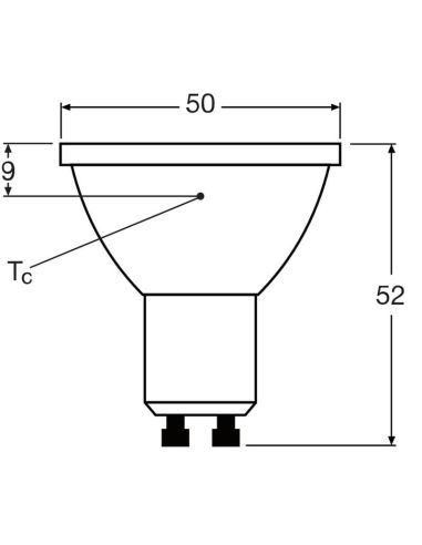 Ampoule LED GU10 8,3W à intensité variable LedVance 60º