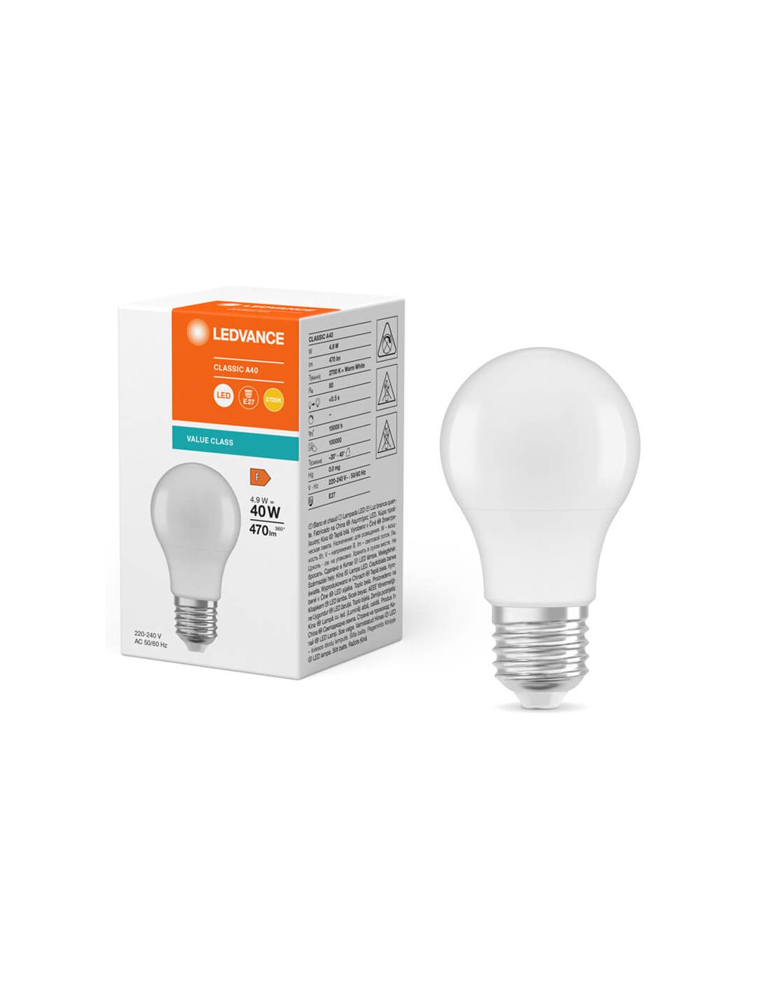 Ampoule LED E27 A60 4,9W de Ledvance Online