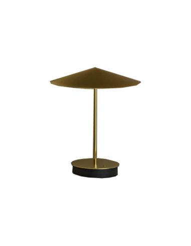 Candeeiro de mesa portátil FILA LED dourado mate