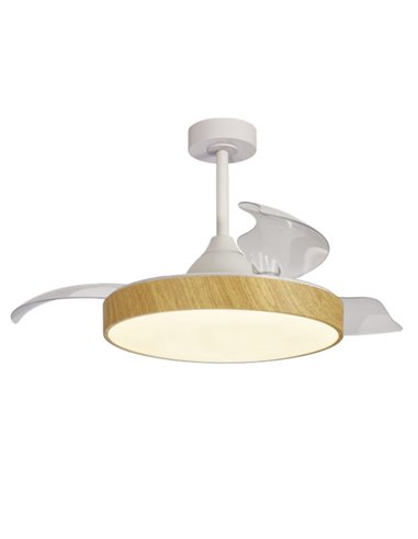 ALASKA Ventilateur de plafond LED 60W bois 2700K-5000K 3300 Lm