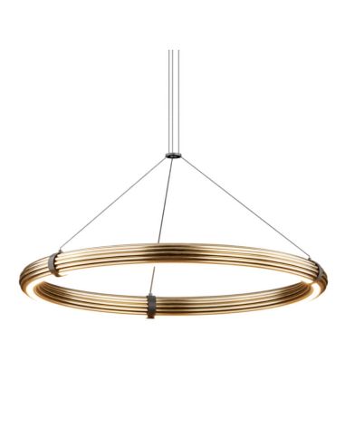 Candeeiro de teto LED horizontal regulável preto e dourado ELLI | LeonLeds