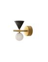 ONETA Arandela LED regulável mármore vidro dourado | LeonLeds