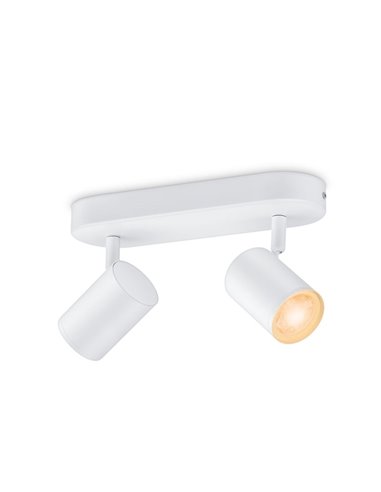 Spots orientables Imageo 2 lumières blanches 32W 2200K - 6500K +RGB Wifi, Contrôle via application ou voix