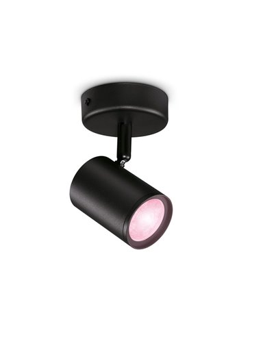 Foco ajustable Imageo negro 22W 2200K - 6500K+ RGB Wifi, Control mediante aplicación o voz