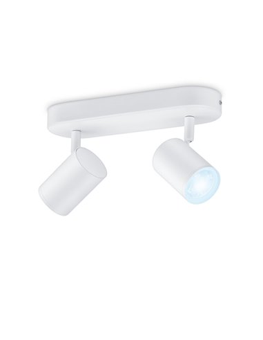 Focos ajustables Imageo 2 Luces blanco 5W 2700K - 6500K Wifi, Control mediante aplicación o voz