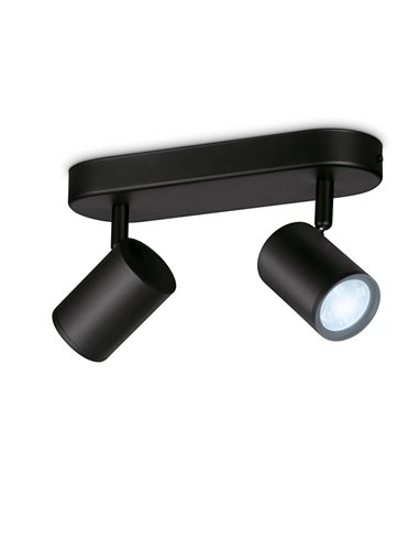 Spots orientables Imageo 2 Lumières Noires 5W 2700K - 6500K Wifi, Contrôle via application ou voix