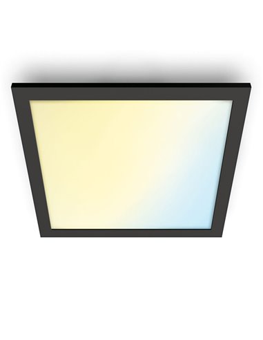 Panneau de plafond intelligent LED 12W carré 2700K - 6500K noir