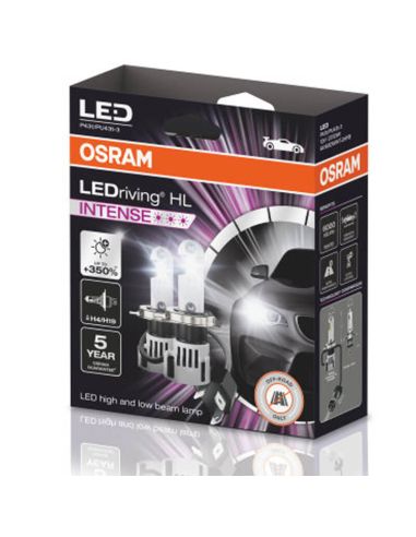 Ampoule LED H4/H19 très puissante 12V + 350% de lumière en plus LEDriving HL Intense 64193DWINT Osram | LéonLeds