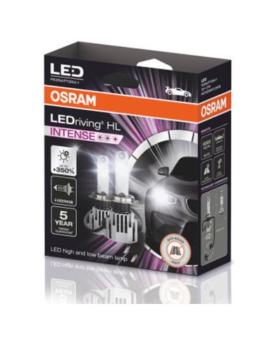 Ampoule LED H7/H18 très puissante 12V + 350% de lumière en plus LEDriving HL Intense 64210DWINT Pack 2 Unités. Osram | LéonLeds