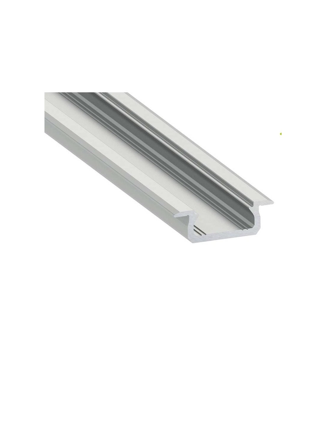 Profilé encastré pour ruban LED, L. 2m, aluminium INSPIRE