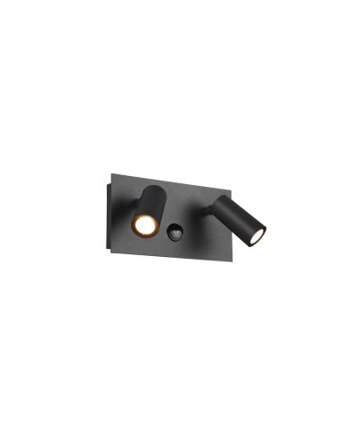 Aplique pared LED exterior TUNGA 2 luces sensor movimiento | LeonLeds