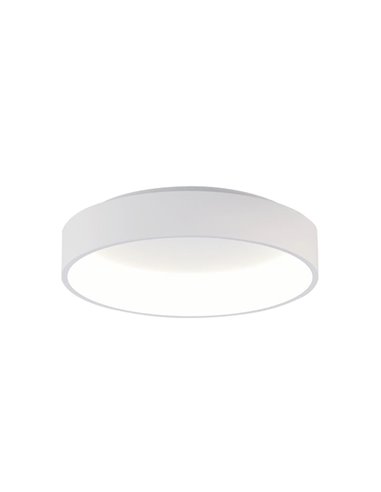 Plafonnier LED DILGA Ø 60cm Blanc Texturé/Noir, 48W 3730lm, CRI90 CL.I, interrupteur à glissière 2700K-3000K avec et sans Casamb