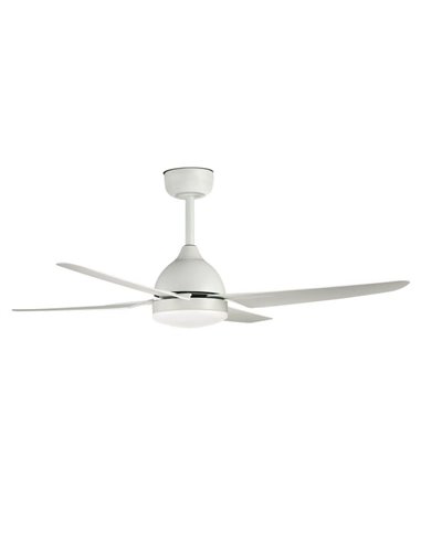 BARINE Ventilateur de Plafond LED Blanc Mat, 24W 2300lm + MOTEUR 32W DC, CRI80 CL.I, Télécommande, Dimmable 3000K-4000K-6000