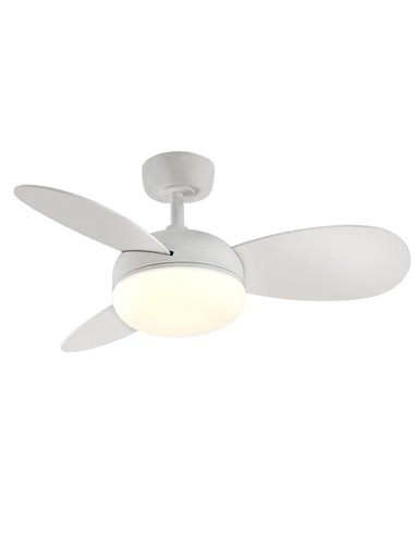 Ventilador LED BISE blanco palas: blanco/madera, 22W 2200lm DC, 35W 3000K-4000K-6500K