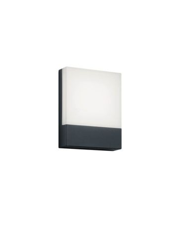 Aplique de pared LED incluido PECOS rectangular antracita| LeonLeds