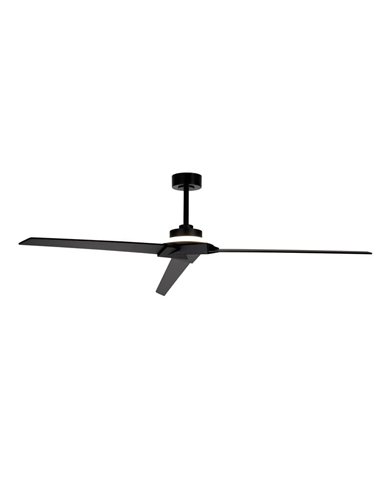 Ventilador de techo con luz LED indirecta 20W BRISA Ø175cm 40W Negro+Madera 2700K-5000K, 1400 Lm aspas reversibles