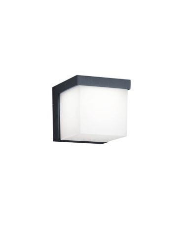 Aplique de pared LED exterior YANGTZE cuadrado antracita | LeonLeds