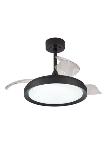 Ventilador LED 40W MISTRAL MINI 28W Negro 2700K-5000K, 2500 Lm