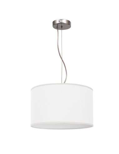 plafonnier blanc nicole série 1XE27 diamètre 30cm tissu moderne | leonleds