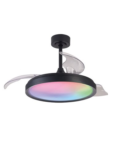 Raimbow SIBERIA 50W RGB Lampe LED Ventilateur 30W Noir 2700K-5000K, 3200 Lm