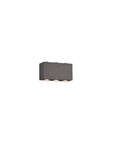 Aplique pared LED exterior CLYDE rectangular 14cm luz arriba abajo | LeonLeds