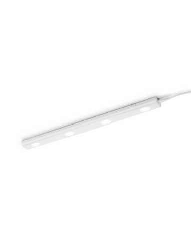 Arandela/Faixa LED sob armário de cozinha com cabo ARAGON 4 luzes 55cm| LeonLeds