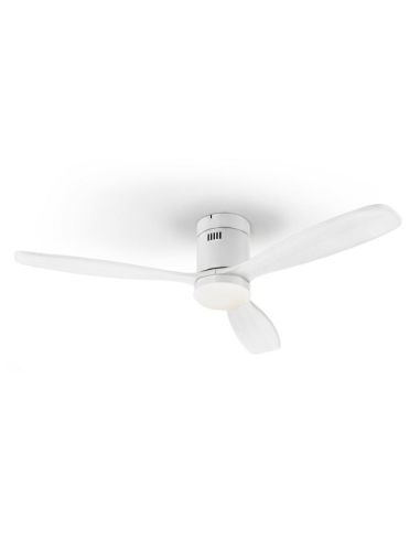 Ventilateur de plafond LED blanc dimmable SIROCO 6 vitesses | LéonLeds