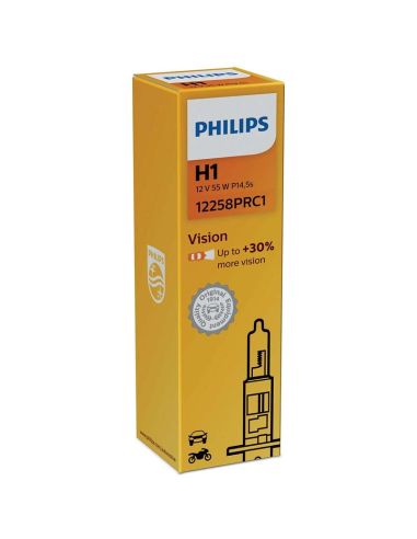 Ampoule Philips h1 Vision p14.5s 12258PRC1 +30% de lumière en plus | leonleds