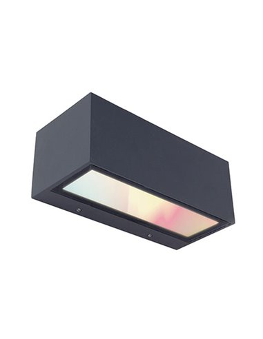 Applique murale LED intelligente GEMINI 2700K-6500K+RGB 17W anthracite LUMIÈRE haut et bas