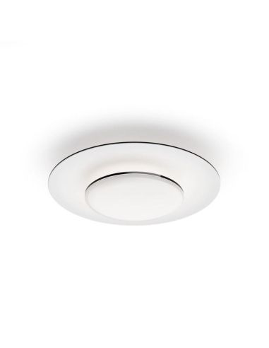 Plafonnier LED rond GARNET détail noir Ø40cm | LéonLeds