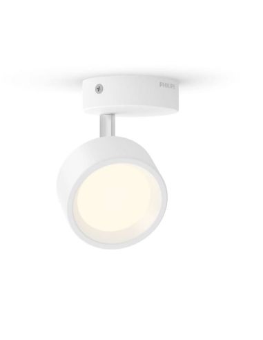 Spot LED para teto cabeça ajustável BRACIA Spot Branco 1x5.5W | LeonLeds