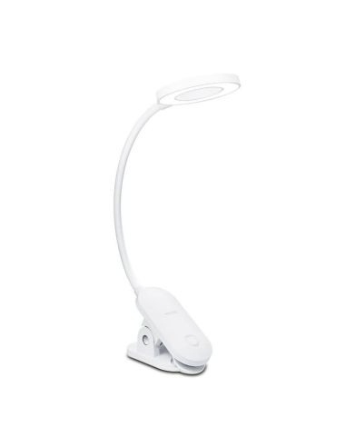 Clip de Lecture Flexo LED FORYS Clip DSK206 Blanc | LéonLeds