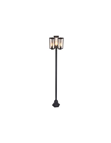 Lampadaire d'extérieur rustique PIN avec 3 Luminaires E27