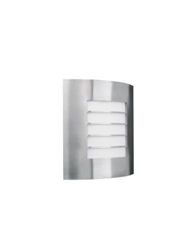 Aplique pared exterior moderno OSLO acero inoxidable IP44 | LeonLeds