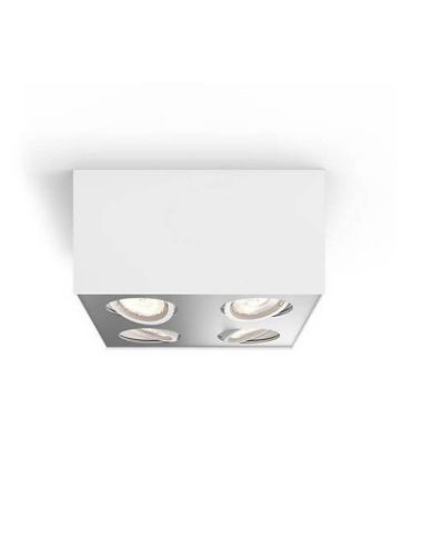 BOX Spot LED de superfície 4 luzes branco IP20 Warmglow | LeonLeds