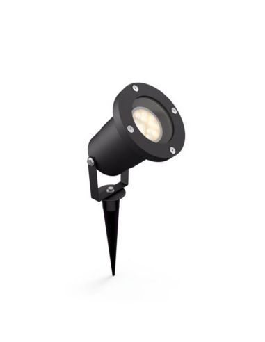 Foco/Piqueta exterior LED PULED negro IP44 Sobremuro/Pie | LeonLeds