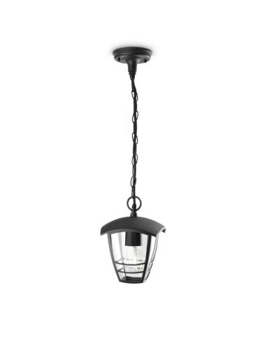 Candeeiro de teto exterior preto CREEK 1x60W E27 MyGarden | LeonLeds