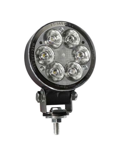 Farol LED redondo de longo alcance FT-365 LED 2.500Lm 22W Óptico de longo alcance | LeonLeds