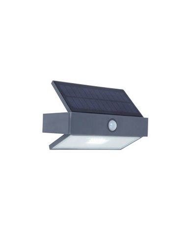 Applique d'extérieur LED avec capteur et panneau solaire ARROW anthracite 5000K