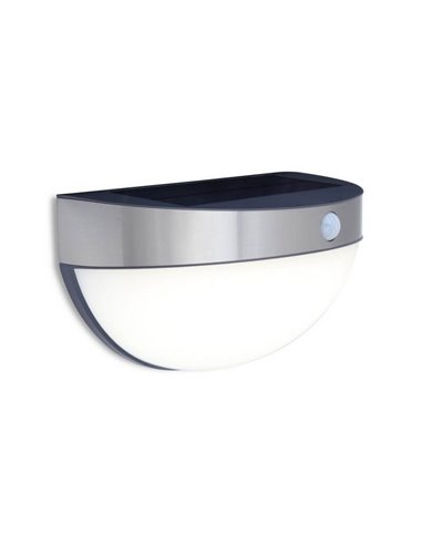 Applique LED solaire demi-sphère BUBBLE en acier inoxydable avec détecteur de mouvement 4000K