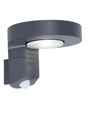 Applique solaire LED ronde DISO avec lyre et détecteur de mouvement, anthracite 4000K